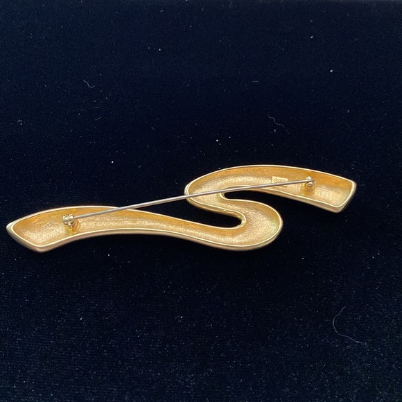 Vintage Matte Fernando Originals Squiggle Line Brooch - Picture 2 of 4
